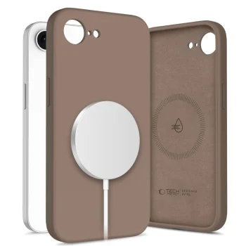 Tech-Protect Silicone MagSafe vāciņš iPhone 16e / 17e, brūns