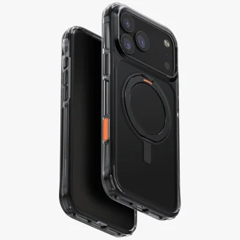 Uniq Swivix 360 Rotating Kickstand Case for iPhone 17 Pro Max, Black
