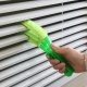 Microfiber blind cleaning brush with three heads, green