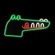 Светодиодная неоновая лампа Forever Light FLNJ03 Jurassic Крокодил, Зеленая