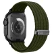 Tech-Protect Nylon Sport siksniņa Apple Watch 44 / 45 / 46 / 49 mm, tumši zaļa