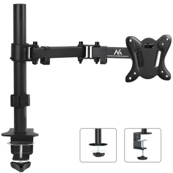 Maclean Galda stiprinājums LCD monitoram 13"-27" VESA 8kg Melns