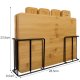 Bamboo Cutting Board Set with Stand 4 pcs RUHHY, natural