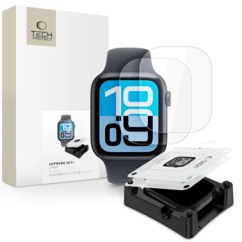 Гидрогелевая защитная пленка Tech-Protect Supreme Set+ для Apple Watch 44 мм, 2 шт.