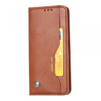 Xiaomi Mi 11 Auto-absorbed Wallet Stand Leather Protector Phone Book Cover Case, Brown | Vāks Maciņš Maks...