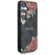 Guess Leather 4G Flowers MagSafe vāciņš Samsung Galaxy S25, melns