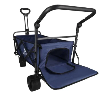 Складная пляжная тележка Ikonka LUARO KX2841 с крышей и сеткой, 120 л,...