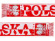 Poland Fan Scarf for Sports Matches Soft Double-Sided, White Red