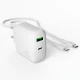 Сетевое зарядное устройство Puro Daily Prolite 45W USB-C и USB-A с кабелем USB-C,...
