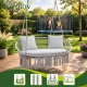 Двухместные садовые качели гнездо Gardlov 300 кг, серые