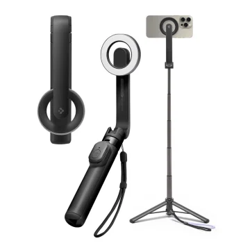 Селфи-палка Spigen S571W MagSafe Bluetooth со штативом, черная