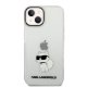Karl Lagerfeld Ikonik Choupette caurspīdīgs vāciņš iPhone 14 Plus