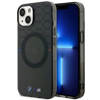BMW чехол для iPhone 14 Plus / 15 Plus Pattern MagSafe, серый