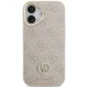 Guess iPhone 17 vāciņš 4G Strass Logo MagSafe, rozā
