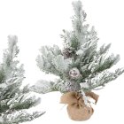 Mini Snow Flocked Christmas Tree 45cm, Small Artificial Tabletop Desk Decoration