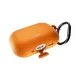 Силиконовый чехол Puro Icon для AirPods Pro 3 с карабином, оранжевый