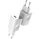 Baseus Travel Charger Adapter Wall Charger USB QC 3.0, White