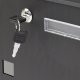 Modernhome HPB2210K-GS Galvanized Steel Mailbox with Newspaper Compartment, Anthracite