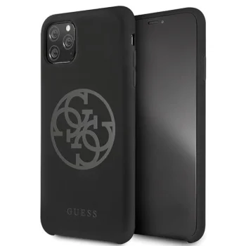 Guess GUHCN65LS4GBK iPhone 11 Pro Max черный / жесткий чехол силиконовый 4G тон в