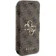 Guess 4G Metal Logo Wallet Case for iPhone 15 Pro Max, Brown