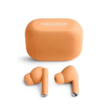 Беспроводные TWS наушники Colorum CTWS-14, Peach Fuzz (Бежевые)
