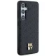 DKNY Samsung Galaxy S24+ vāciņš Leather Monogram Pattern MagSafe, melns