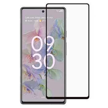 5D Защитное Стекло для Google Pixel 6a), Черное Закруглённое (Tempered Glass)