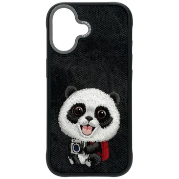 Nimmy iPhone 17 vāciņš Big Eyed Pet 2.0 Panda, melns