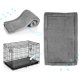 Pethaus Folding Metal Dog Crate with Bed 91x57x62 cm PH-201