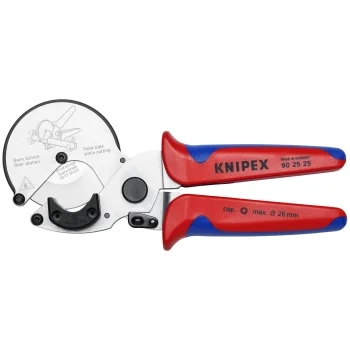 Knipex 90 25 25 Pipe Cutter for Composite and Plastic Pipes up to Ø 26 mm