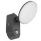 Maclean MCE367 LED sienas lampa ar PIR sensoru, 15W, 1100lm, IP65, pelēka