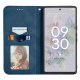Google Pixel 6a Vintage Leather Skin-Touch Magnetic Case Book Cover, Blue | Чехол для Телефона...
