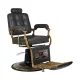 Frizieru krēsls Gabbiano Boss Old Leather, melns
