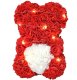 Rose Bear with Heart and LED Lighting, 23cm, Red