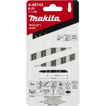 Пильные полотна для лобзика Makita B-23 (A-85743), 5 шт.