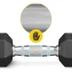 4FIZJO HEX Steel Dumbbell 27.5 kg, Black (1 pc)
