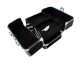 Makeup Case Box Cosmetic Bag Organizer - 25x17x17cm, Black