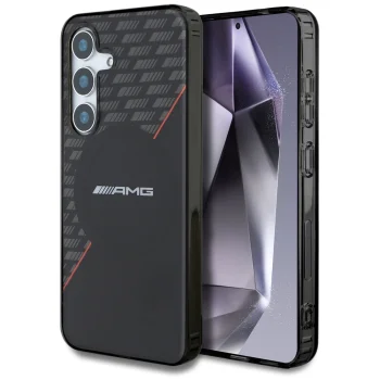 Чехол AMG Double Layer Rhombs MagSafe для Samsung Galaxy S25, Black/Red