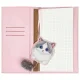 Nimmy 2in1 piezīmju grāmatiņa + pildspalva rozā Big Eyed Pet 2.0 Kaķis komplekts | Notebook Pen Pink Cat Set