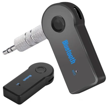 Bluetooth audio uztvērējs ar 3.5 mm AUX adapteri, melns