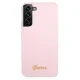 Чехол Guess Silicone Script для Samsung Galaxy S22 Plus, лавандово-розовый