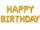 Happy Birthday Foil Balloon Garland Party Decoration, Gold