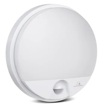 Maclean MCE291 W LED fasādes lampa ar kustības sensoru, 15W, balta