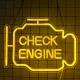 Декоративный светильник Check Engine Neon LED 30x22 см, желтый