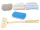 Multifunctional Cleaning Brush with Handle and 4 Velcro Pads