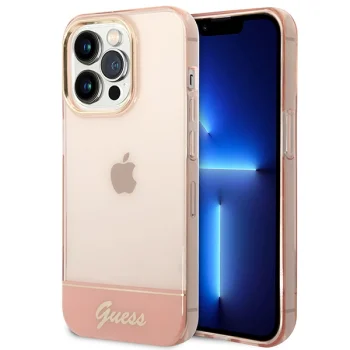 Чехол Guess для iPhone 14 Pro Max Translucent, розовый