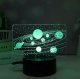 3D LED nakts lampiņa Saules sistēma ZD98B, RGB