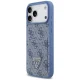 Guess 4G nauble Card Triange vāciņš iPhone 18 Pro Max / 17 Pro Max, zils