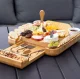 Бамбуковая доска для сыра с выдвижным ящиком и ножами из...