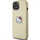 Hello Kitty iPhone 15 Case Leather Kitty Head MagSafe, Gold
